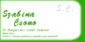 szabina csomo business card